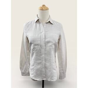 Banana Republic Tailored Linen Shirt with Front Pockets, Size XXS